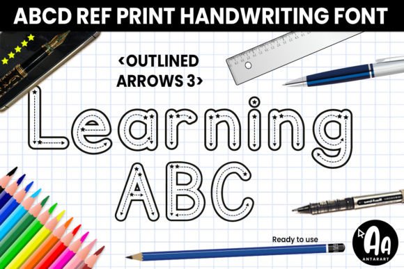 Abcd Ref Outlined Arrows3 Font