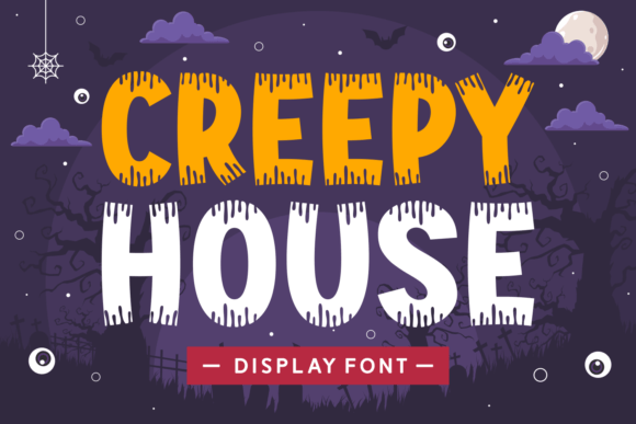 Creepy House Font for Halloween Design