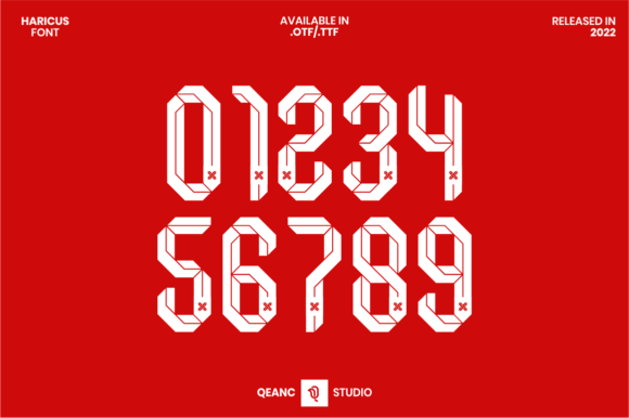 Haricus: A Bold Display Font for Sporty Branding