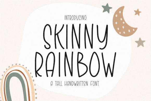 Skinny Rainbow Font for Creative Design