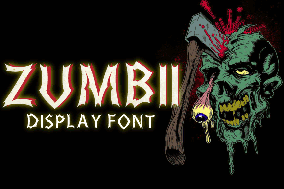 Zumbii Font for Halloween Web Design